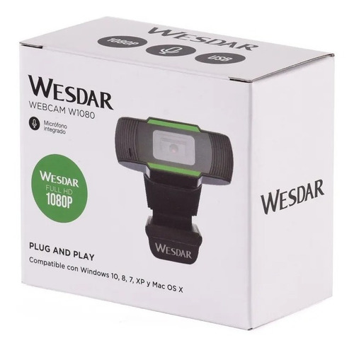 Imagen 4 de 8 de Camara Web Webcam Usb Pc Full Hd 1080p Plug & Play Microfono