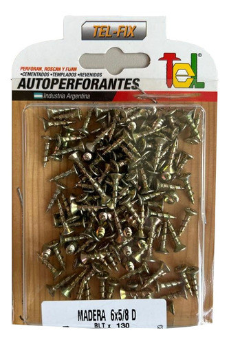 Tornillos Autoperforantes Tel Fix 6 X 5/8 130 Unidades