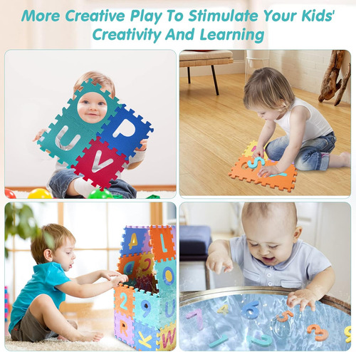 Abc Foam Puzzle Play Mat For Kids Biddler - (36pcs) Interloc