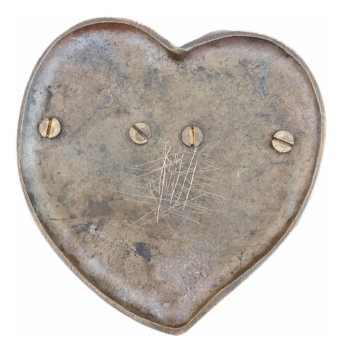 Par Patitos Bronce Base Forma Corazón (Usado)