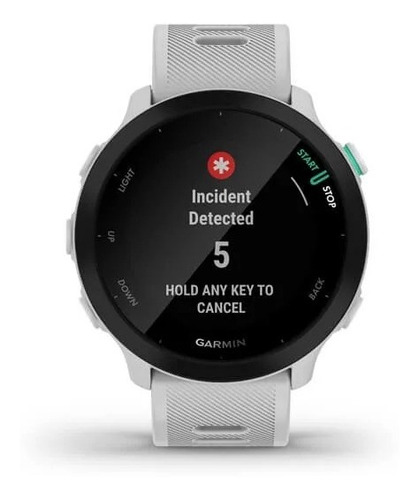 Reloj De Pulsera Inteligente Garmin Forerunner 55 Unisex Color de la correa Blanco Color del bisel Negro Color del fondo Negro
