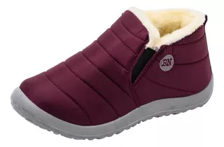 Botas De Mujer Zapatos Invierno Impermeáveis Nieve Plana