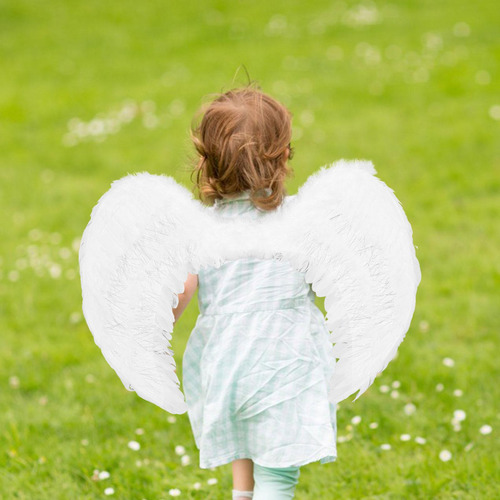 Asas De Anjo Traje De Halloween Traje Cosplay Asas Branco