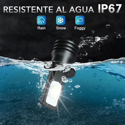 1par - H3 Focos Bombilla Led Antiniebla Blanco 6000k