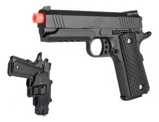 Pistola De Metal G25h + Funda Holster Bbs 6mm Airsoft 1911