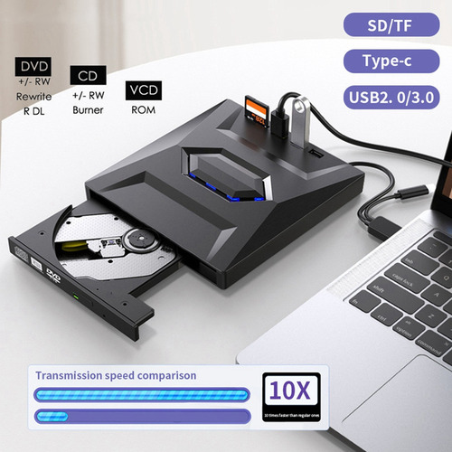 Grabadora De Cd Y Dvd Externa, Reproductor De Cd Y Dvd C/usb