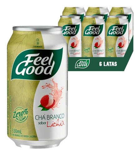 Chá Branco Feel Good C/ Lichia 330ml (6 Latas)