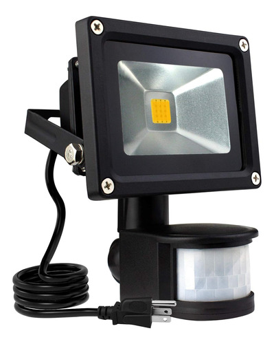 Luz De Inundacion Led Con Sensor De Movimiento De 10 W  300