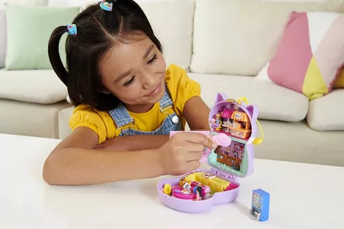 Polly Pocket Playset Mini Mundo Aventura Gato Sushi Mattel