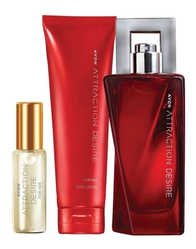 Avon Attraction Desire Combo Femenino Edp+purse+locion Corp