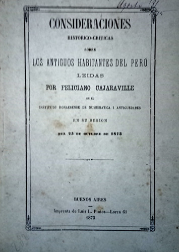 Antropologia Antiguos Habitantes Del Peru Cajaraville