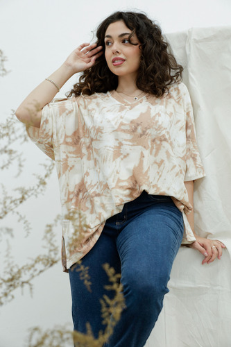 Remera Morley Estampado Maxi Blusa Remeron Talles Grandes