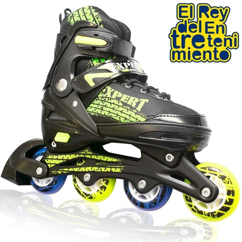 Patín Rollers Extensible Base Metal Ruedas Silicona - El Rey