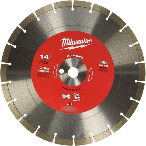 Disco Diamantado Segmentado 14 Milwaukee Hormigon 49-93-7040