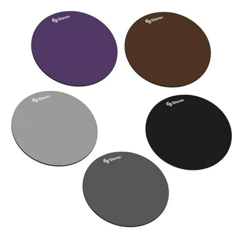 Mouse Pad Redondo Steren Wms-5300 1pz Colores Surtidos Redondo