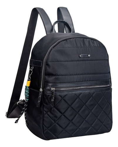 Mochila Feminina Casual Escolar Comfort Grande Cor Preto