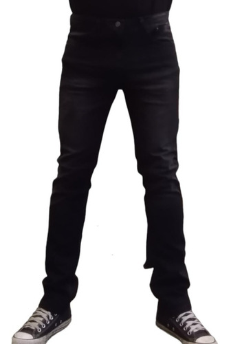Pantalón Skinny De Mezclilla Stretch Color Negro