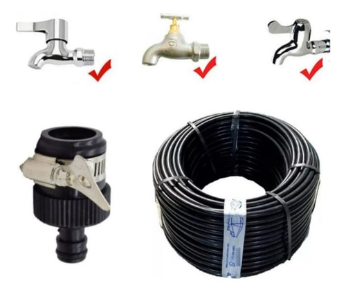Conexión Rápida Manguera Agrícola 16mm Para Grifo Ajustable