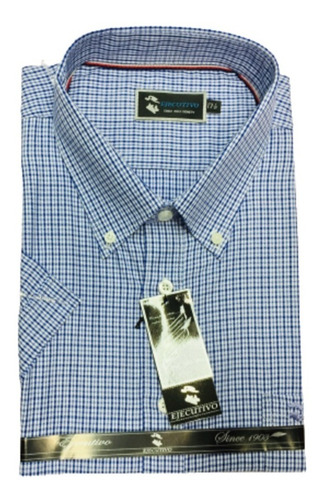Imagen 2 de 7 de Camisa Cuadros Manga Corta Talles Grandes Especiales