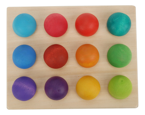 Jogo De Tabuleiro Toddler Toy Color Sort Peg, Bolas De Madei