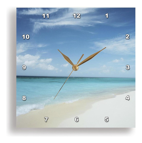 3drose Dpp__1 El Reloj De Pared De Playa Perfecto, 10 Por 10