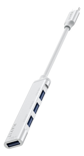 Hub Multipuestos Havit Aluminio Usb3.0 4 Puertos Color Blanco