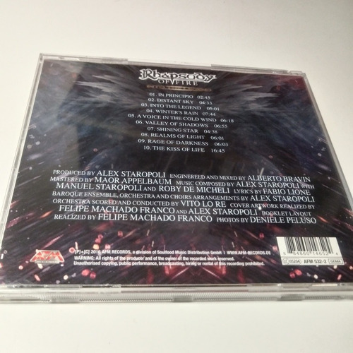 Rhapsody Of Fire Into The Legend Cd 1ra Ed Ale' 16 + Catálog (Usado)