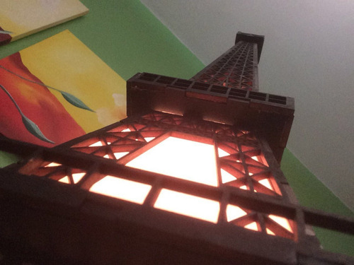 Lampara Velador Con Luz De Noche Torre Eiffel 64cm