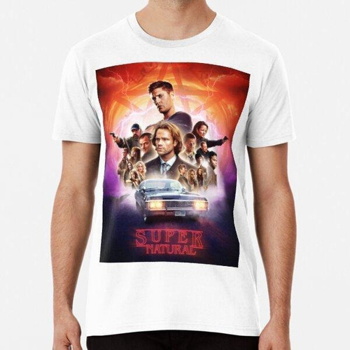 Remera Póster Sobrenatural En Estilo Stranger Things Algodon