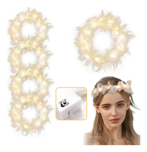 15pcs Corona De Diademas Locas Con Luz Led Para Fiesta Boda