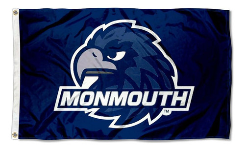 Bandera Del Nuevo Logotipo De Los Monmouth Hawks