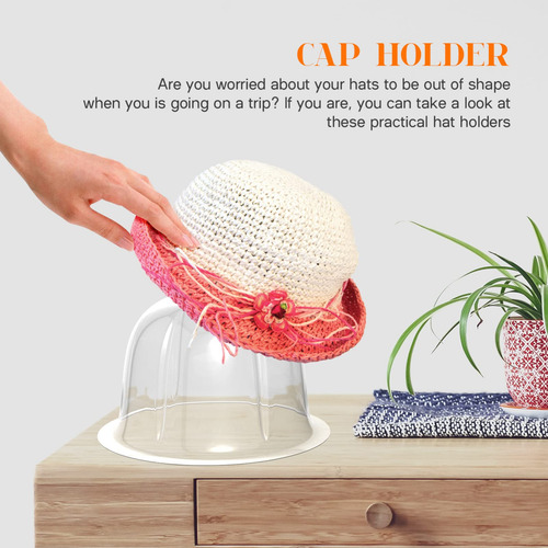 8 Soportes Duraderos Para Sombreros De Plástico, Prácticos