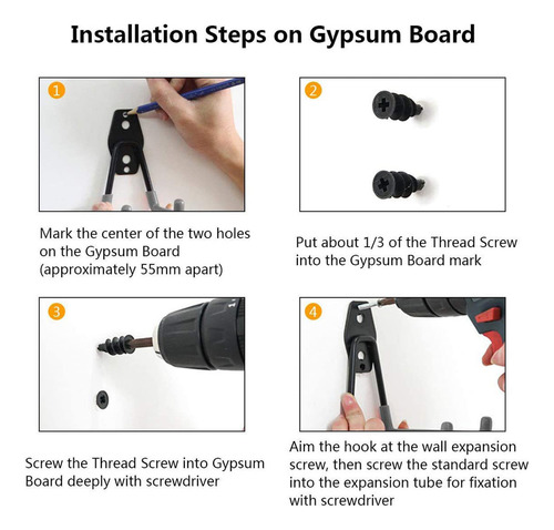 Ganchos De Pared Resistentes Para Colgar Escaleras, 2 Unidad