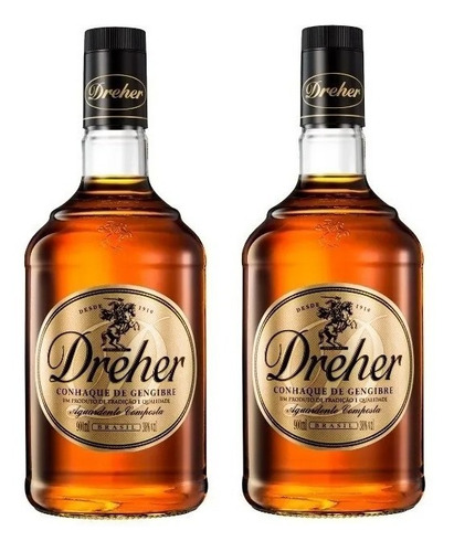 Kit Conhaque Dreher Gengibre 900ml (2 Unidades)
