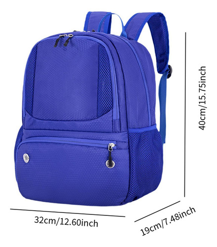 Mochila De Baloncesto Portable Práctico En Motra De Azul