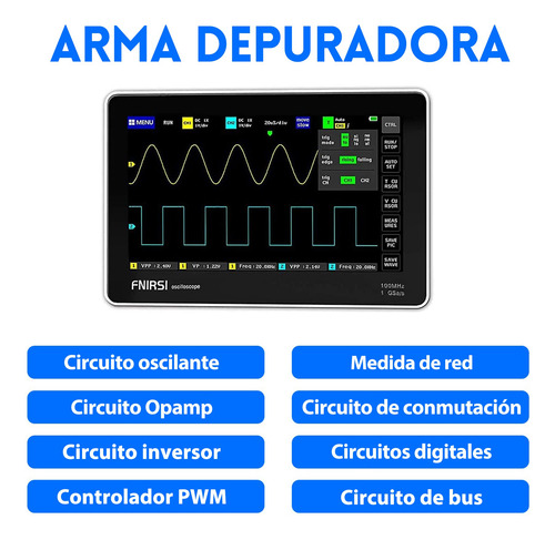 Osciloscopio De Doble Canal Fnirsi 1013d Plus De 100 M/1 G