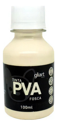 Tinta Pva Fosca Gliart 100ml Cor Porcelana