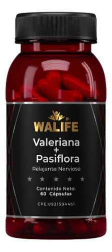 Valeriana Y Pasiflora Sedante Nervioso Walife