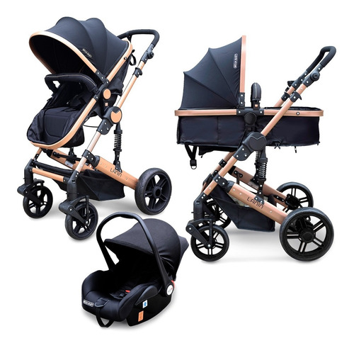 Imagen 1 de 10 de Coche Mega Baby Bebe Convertible Tres En Uno Con Huevito