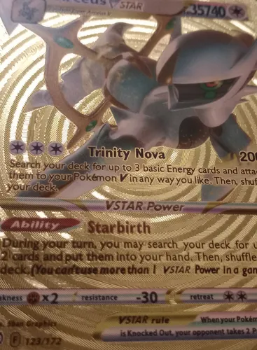 comprar Arceus V Star Dorada Carta Pokemon Proxy\u002Frepli