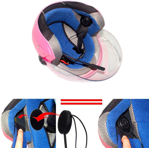 Imagen 9 de 9 de Auricular Casco Manos Libres Moto Bluetooth Mh01