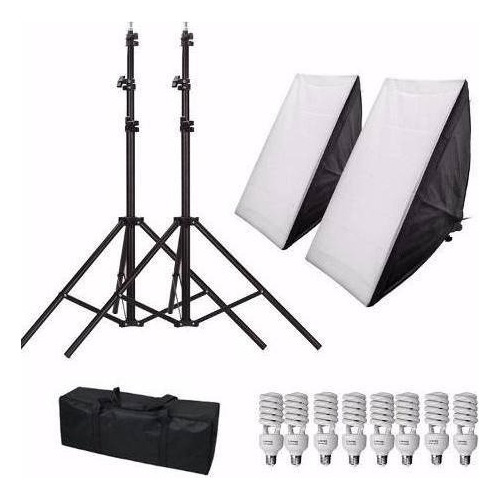 Kit Iluminação Estúdio Profissional Completo Softbox 110v