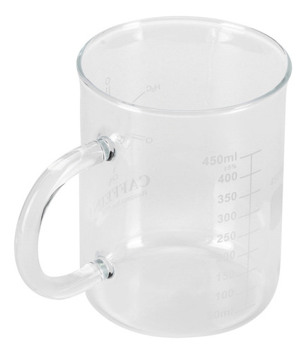 A Vaso De Vidrio Borosilicato Con Asa Y Medidor