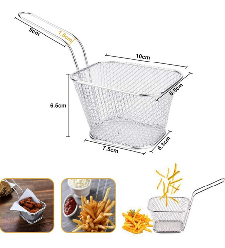Canasto Freidor Personal Acero Inoxidable Papa Frita Cocina