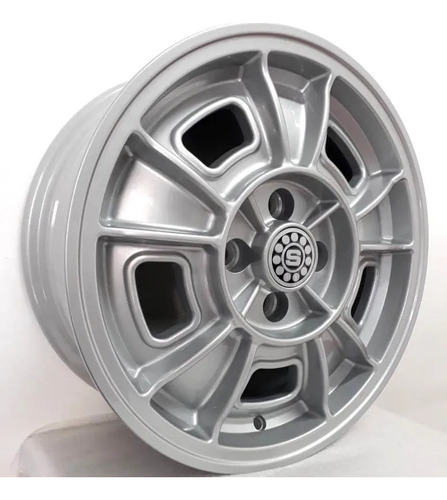 Rodas Scorro Chev Celta Onix 4x100 Aro15(jogo) +bicos Cor Prata