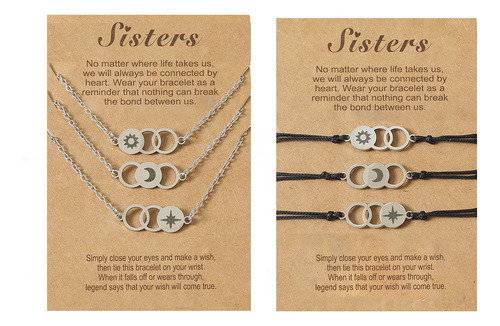 (a) Collares De Sol, Luna, Estrella, Mejor Amiga, 3 Mujeres,