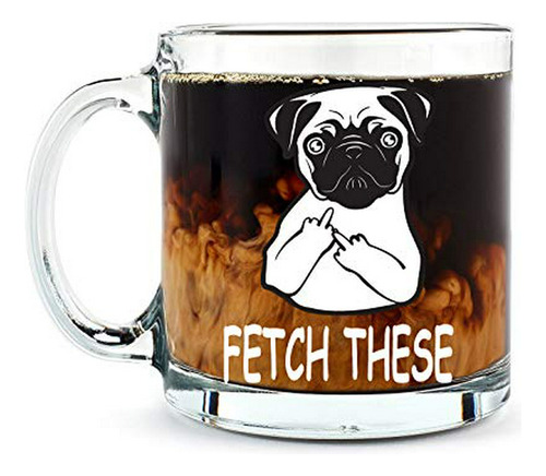 Fetch This Cute Dog Middle Finger - Taza De Café Divertida P