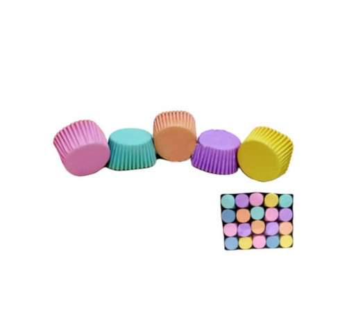 Pirotin Cupcake Nº8 Multicolor Pasteles X 100 - Cotillón Waf