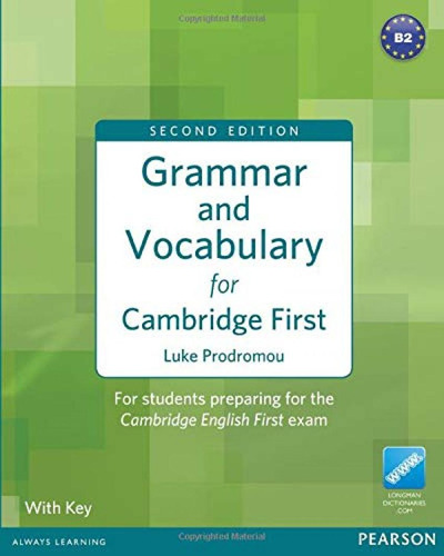 Libro: Grammar And Vocabulary For Fce.(+key). Longman Pearso
