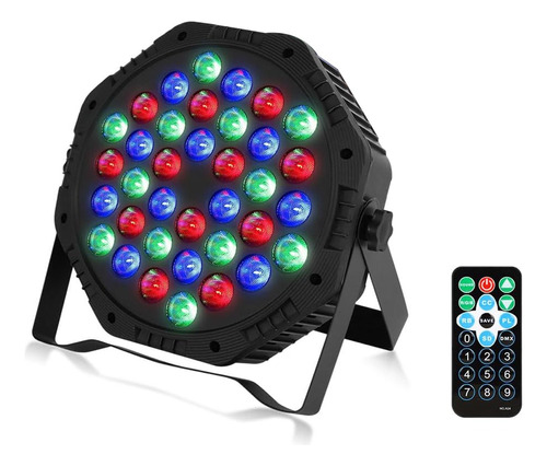 Cañon De Leds 36x1 Con Control Rgb Multicolor Audio Rítmico 